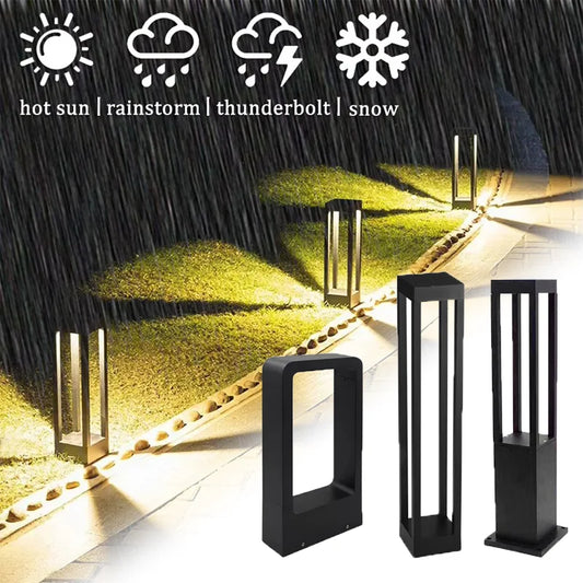 Minimalist LED Lawn Bollard Light for Outdoor Pathways