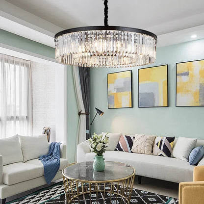 Nordic Crystal Chandelier Modern LED Bedroom Living Room Light