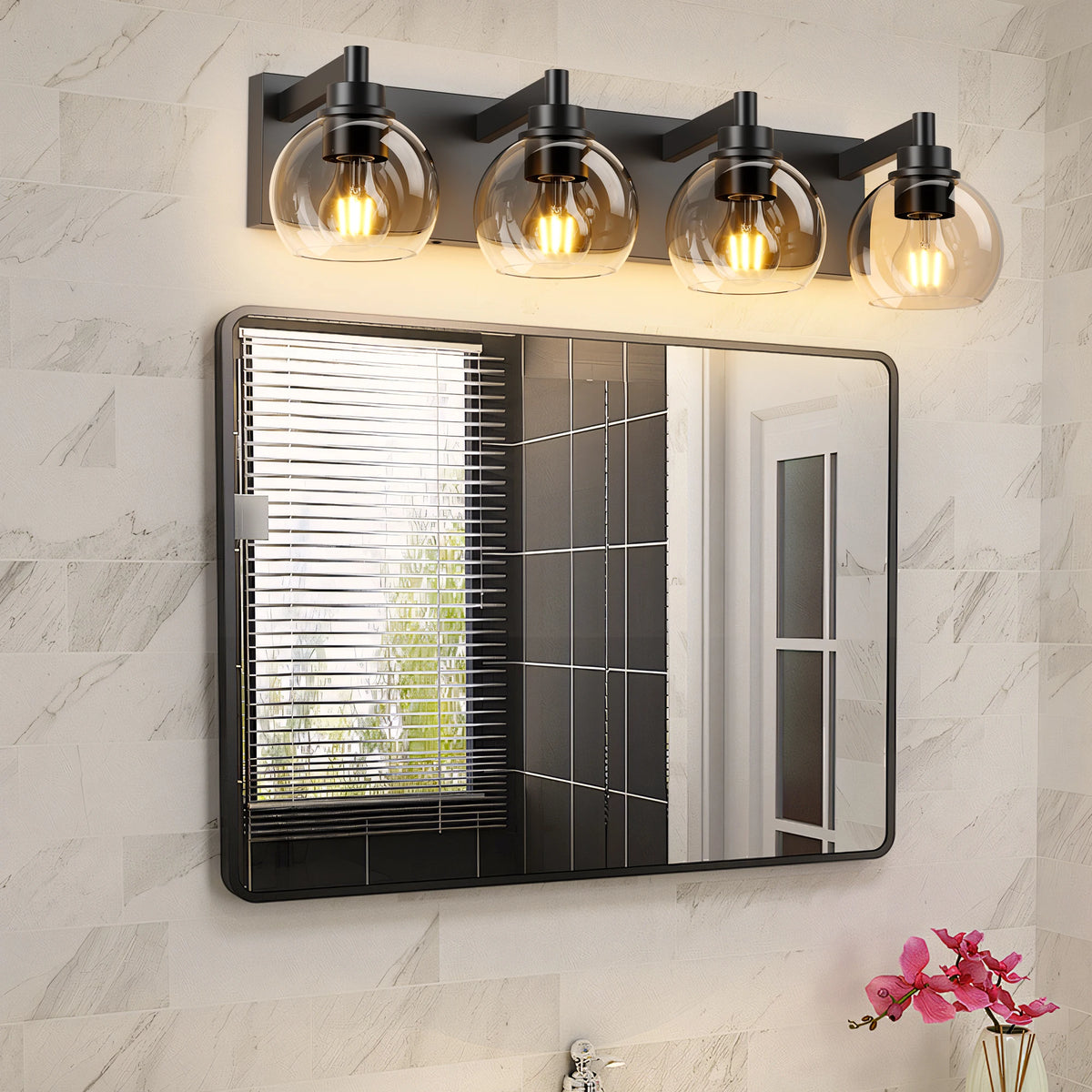 Modern Globe Vanity Light for Bathroom Mirrors