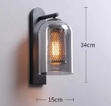 Modern Double Glass Wall Sconce for Bedrooms