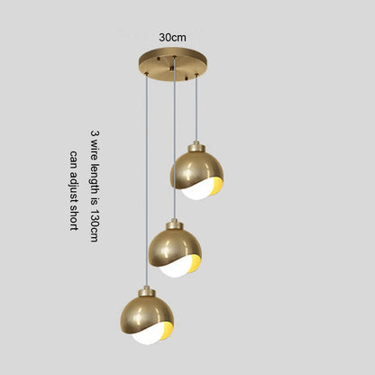 Glass Ball Pendant Lamp Modern Bedroom Bedside Hanging Light