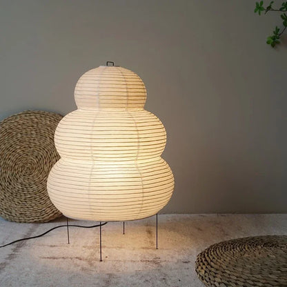 Japanese Rice Paper Table Lamp for Cozy Bedrooms