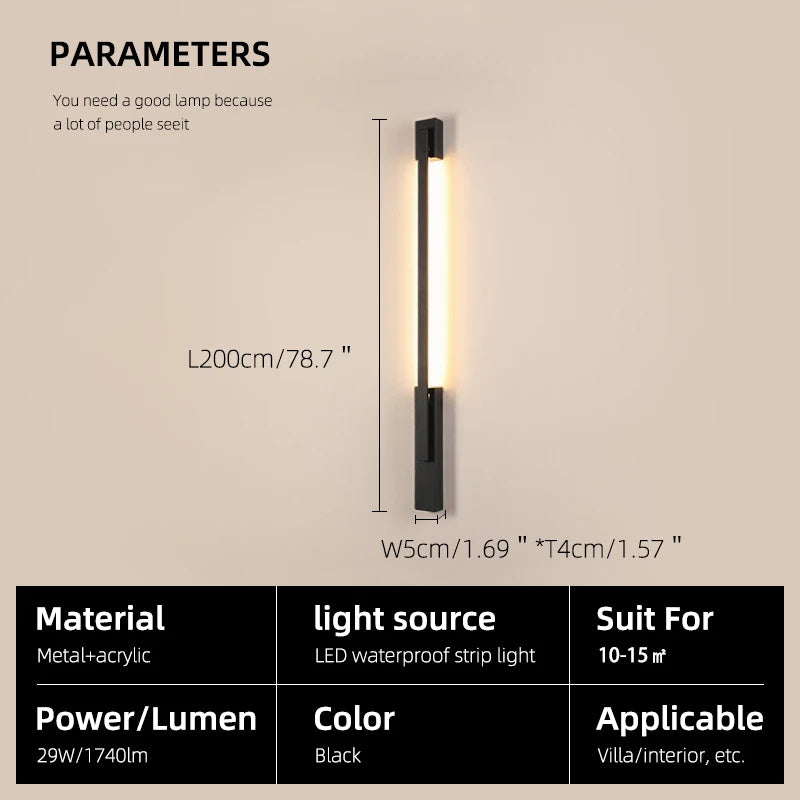 Smart Dimmable Outdoor Wall Light with App Control
