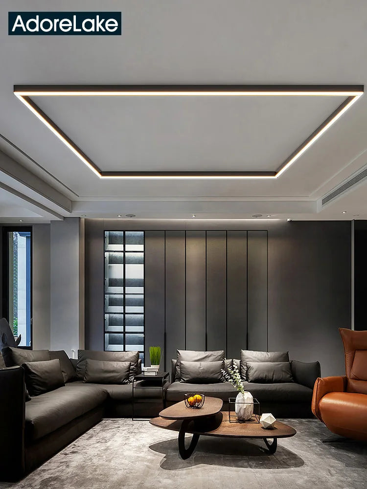 Minimalist LED Strip Ceiling Light for Modern Interiors