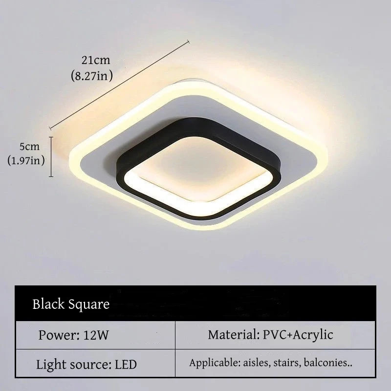 Nordic Gold LED Ceiling Light Modern Hallway Lighting