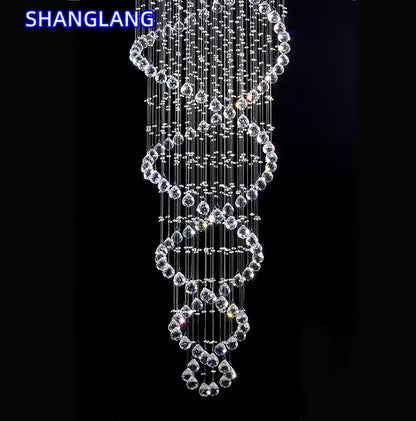 Luxury LED Staircase Pendant Light for Modern Villas