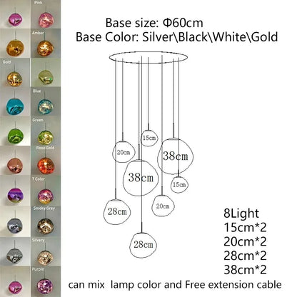 Nordic Lava LED Pendant Kitchen and Living Room Ceiling Lamp