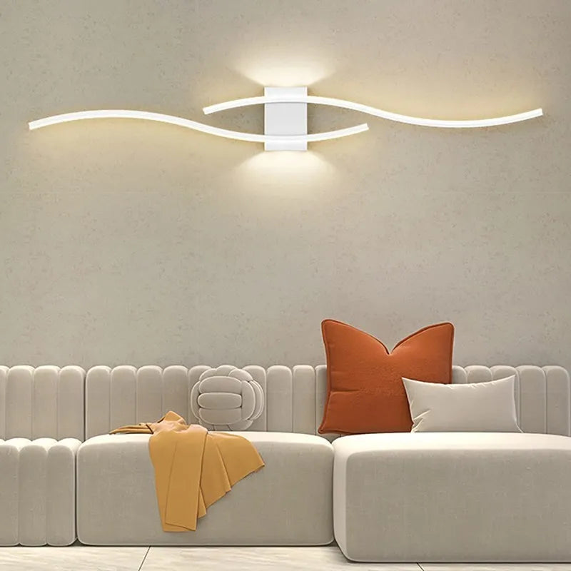Modern LED Strip Wall Light TV Background Bedroom Living Room Lamp