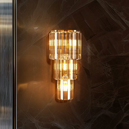 Crystal Wall Lamp Modern LED Bedroom Living Room Sconce