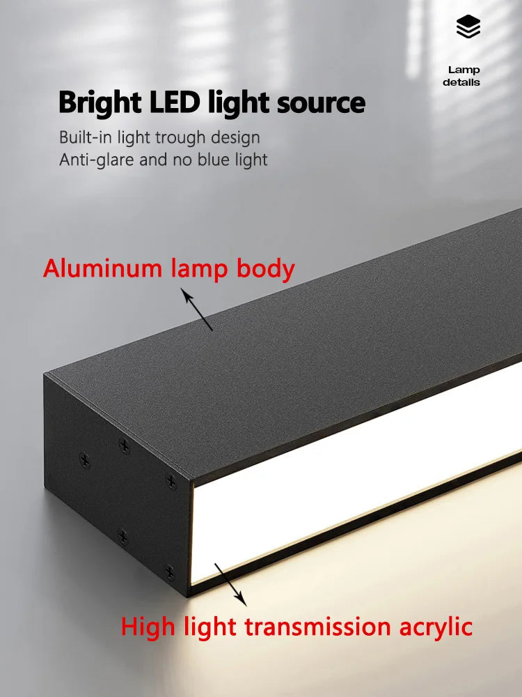 Minimalist LED Strip Ceiling Light for Modern Interiors