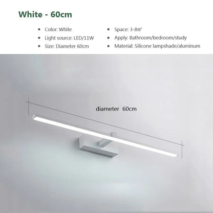 LED Bathroom Mirror Light Waterproof Makeup Wall Lamp