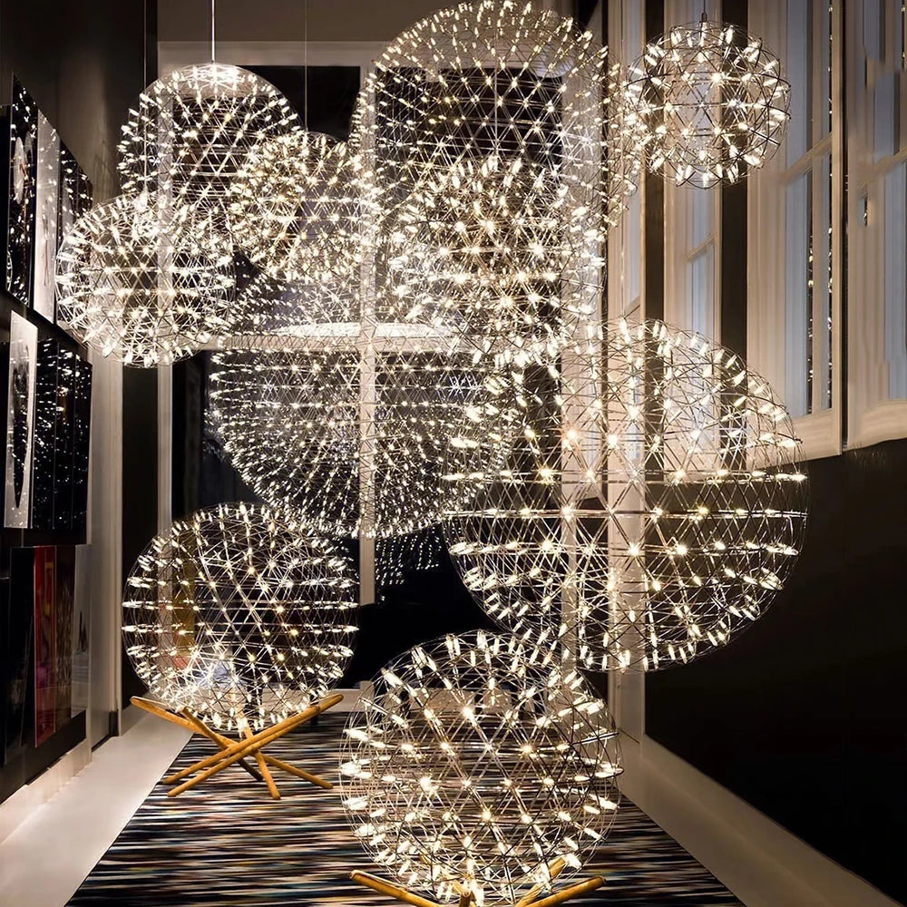 Modern Firework Ball LED Chandelier for Living Rooms