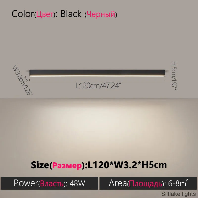 Modern Long Strip Ceiling Light for Kitchens and Hallways