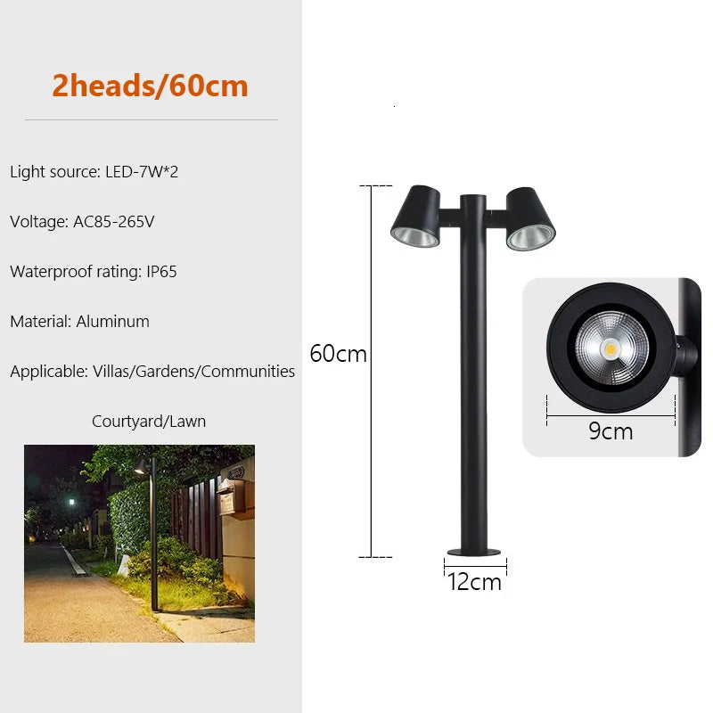 Rotating Outdoor LED Spotlight for Landscape Lighting