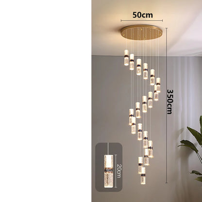 Luxury Crystal Staircase Chandelier for High Ceilings