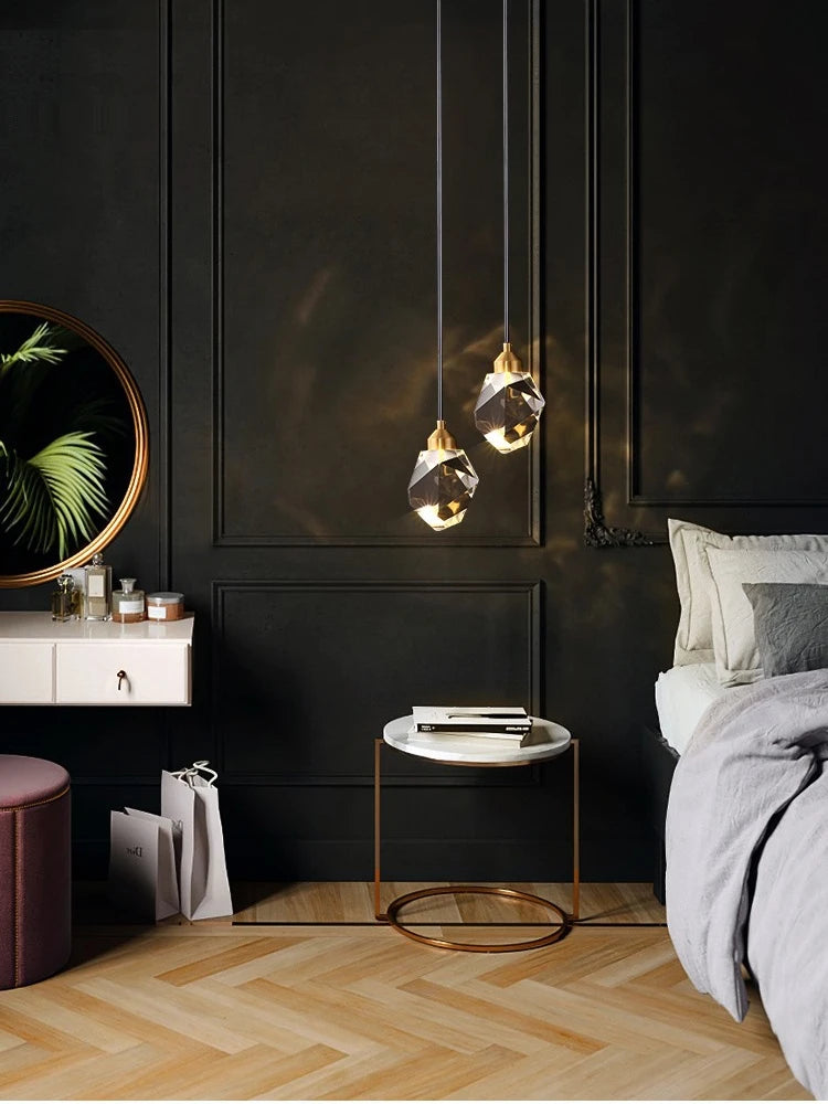 K9 Crystal Mini Chandelier Modern Bedroom Bar Pendant Lamp