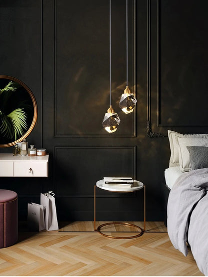 K9 Crystal Mini Chandelier Modern Bedroom Bar Pendant Lamp