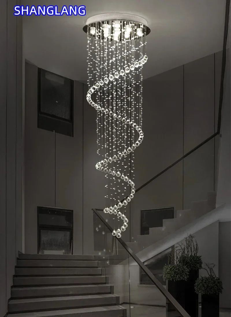 Luxury LED Staircase Chandelier for Modern Interiors
