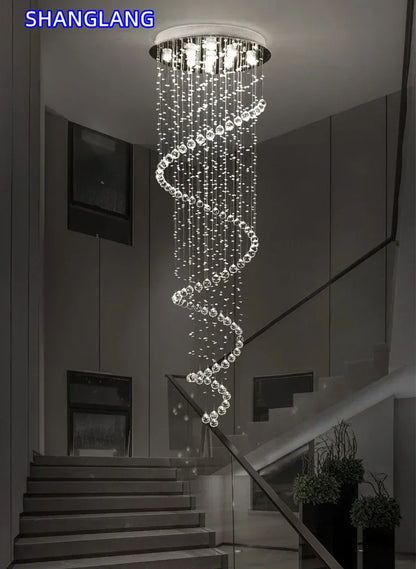 Luxury LED Staircase Chandelier for Modern Interiors