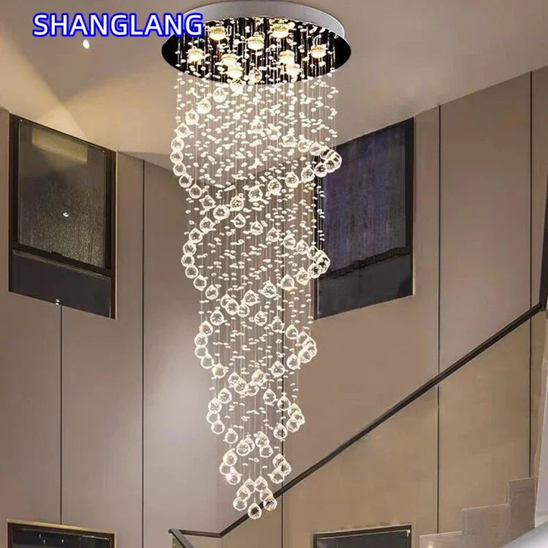 Luxury LED Staircase Pendant Light for Modern Villas