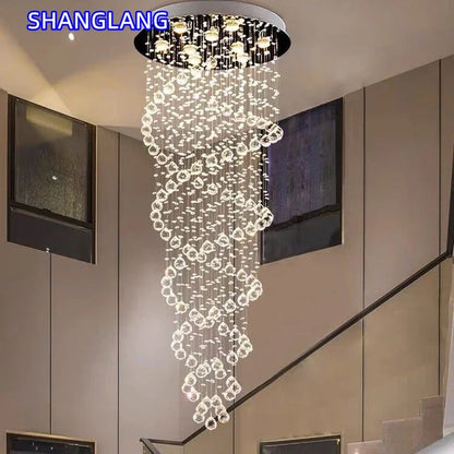 Luxury LED Staircase Pendant Light for Modern Villas