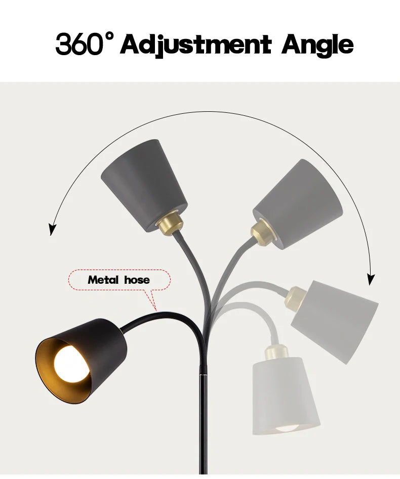 Adjustable LED Floor Lamp – Minimalist Iron Standing Reading Light