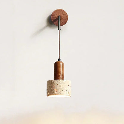 Wabi Sabi Stone Wall Lamp Bedroom Bedside LED Light