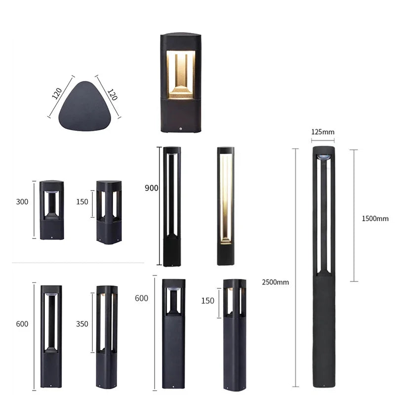 Modern LED Landscape Bollard Light for Garden Paths