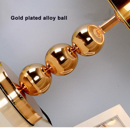 Modern Metallic Table Lamp – Gold/Silver Bedside Light with Soft Glow