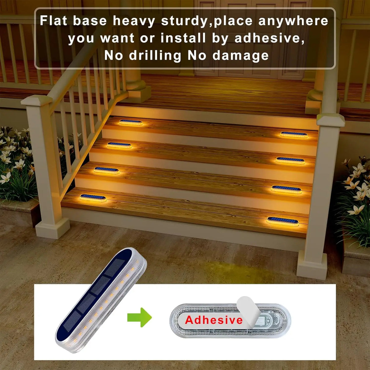 Waterproof Solar LED Step Lights for Stairs