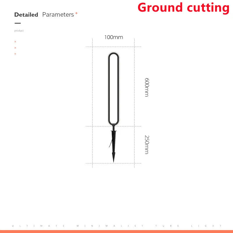 Minimalist Outdoor LED Lawn Lamp for Garden Pathways