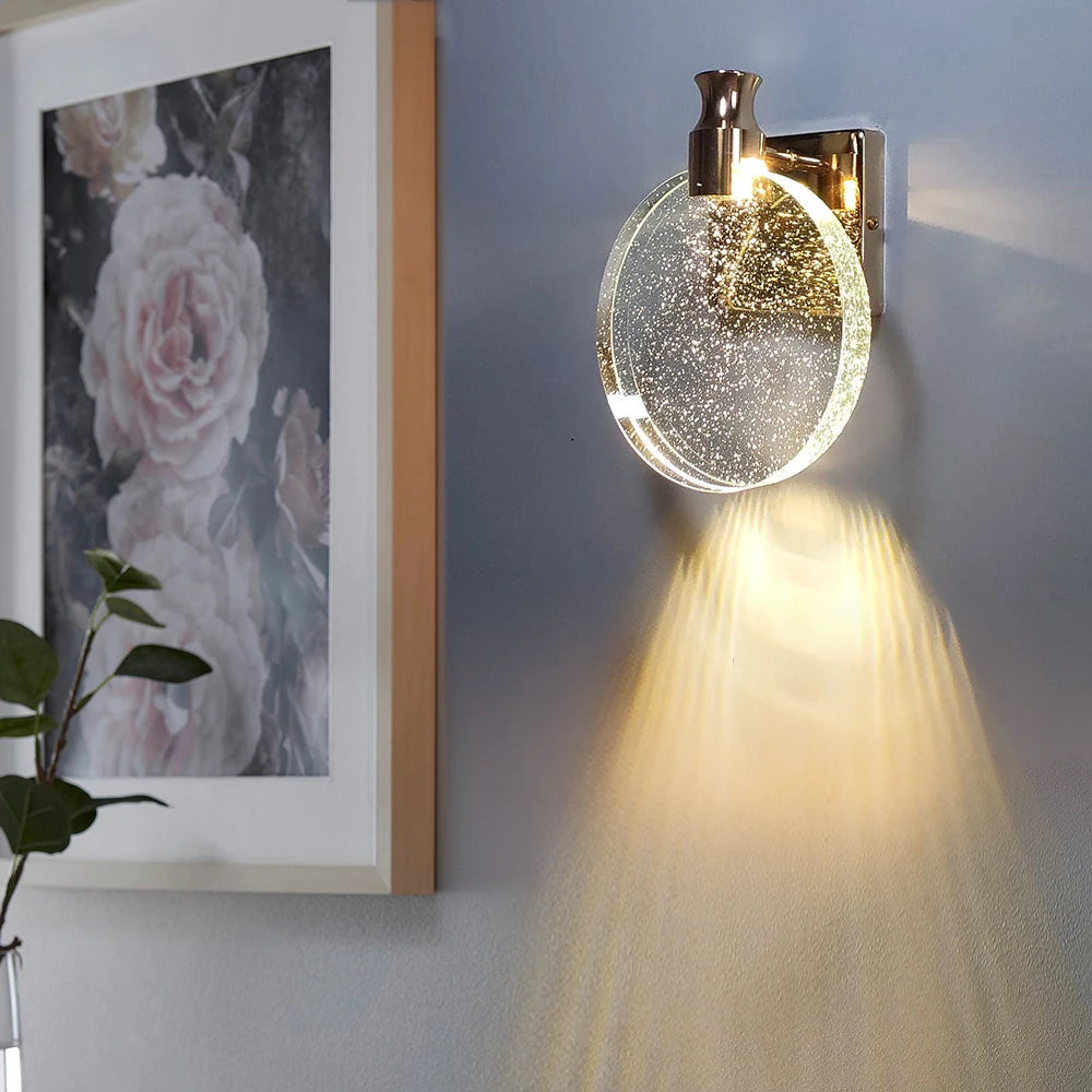 Modern Crystal Wall Sconce for Luxury Interiors