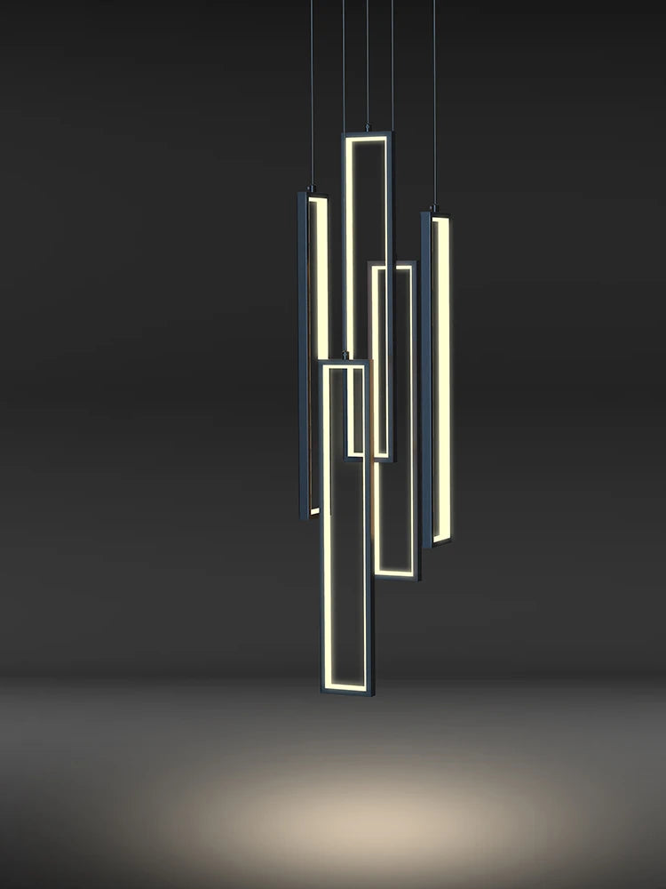 Modern Square Staircase Chandelier for Modern Spaces