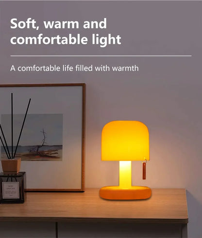 Sunset Mushroom LED Lamp – Rechargeable Ambient Night Light for Cozy Spaces