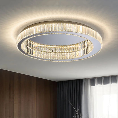 Modern Gold Crystal Ceiling Chandelier LED Living Room Light