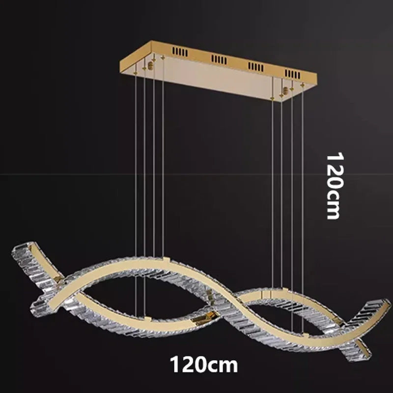 Luxury Crystal Pendant Light Living Room Dining Ceiling Lamp