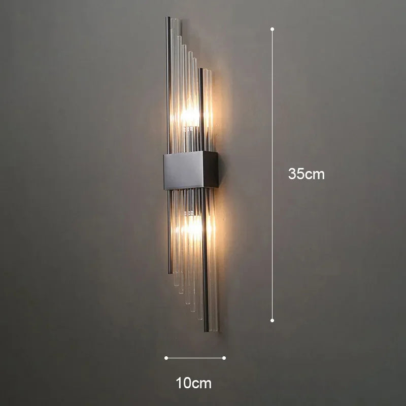 Luxury Gold LED Wall Lamp Modern Bedroom Living Room Light