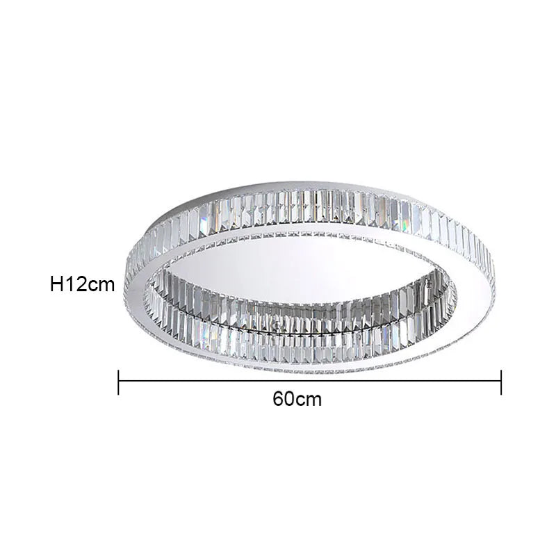Modern Gold Crystal Ceiling Chandelier LED Living Room Light