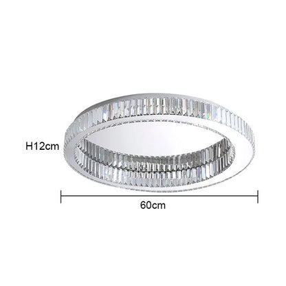Modern Gold Crystal Ceiling Chandelier LED Living Room Light