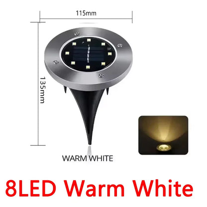 Solar Underground Disk Lights for Pathways and Lawns