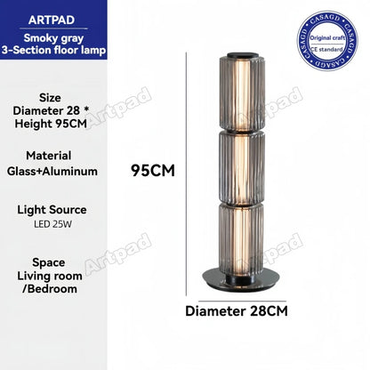 Nordic Glass Floor Lamp – Designer LED Standing Light for Home Decor
