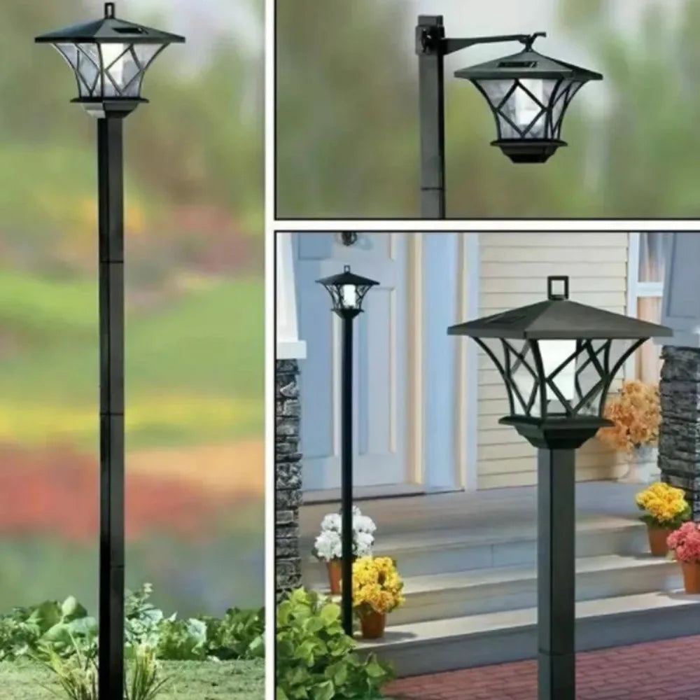 Retro Solar Lamp Post Light for Outdoor Pathways