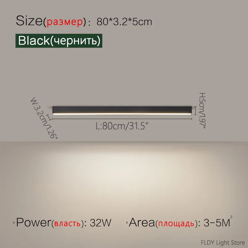 Minimalist LED Strip Ceiling Light for Modern Interiors