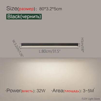 Minimalist LED Strip Ceiling Light for Modern Interiors