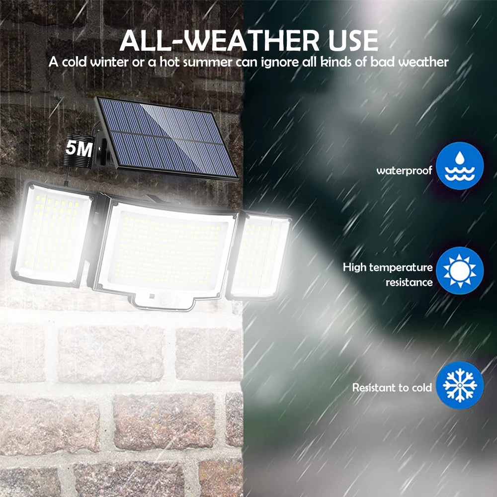 Solar Motion Sensor Flood Lights for Outdoor Security