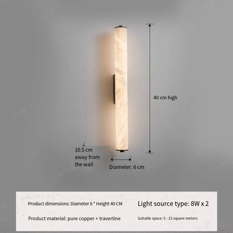 Luxury Marble Texture Wall Lamp for Modern Interiors