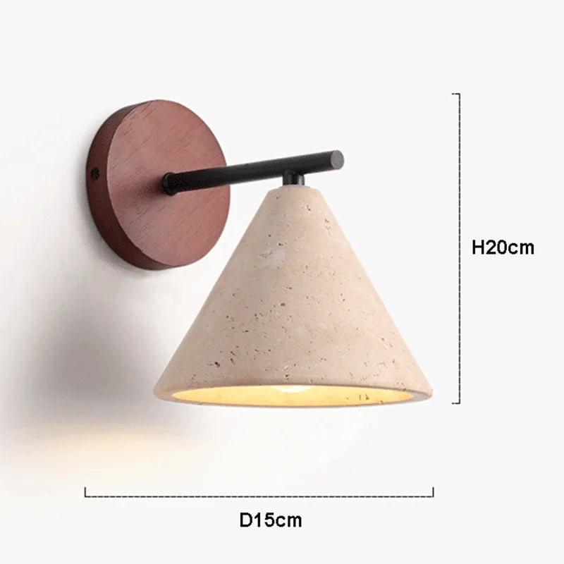 Natural Travertine Stone Wall Sconce for Modern Interiors