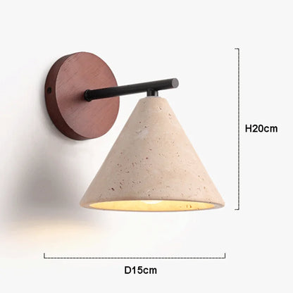 Natural Travertine Stone Wall Sconce for Modern Interiors