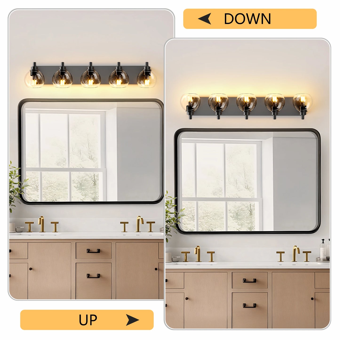 Modern Globe Vanity Light for Bathroom Mirrors