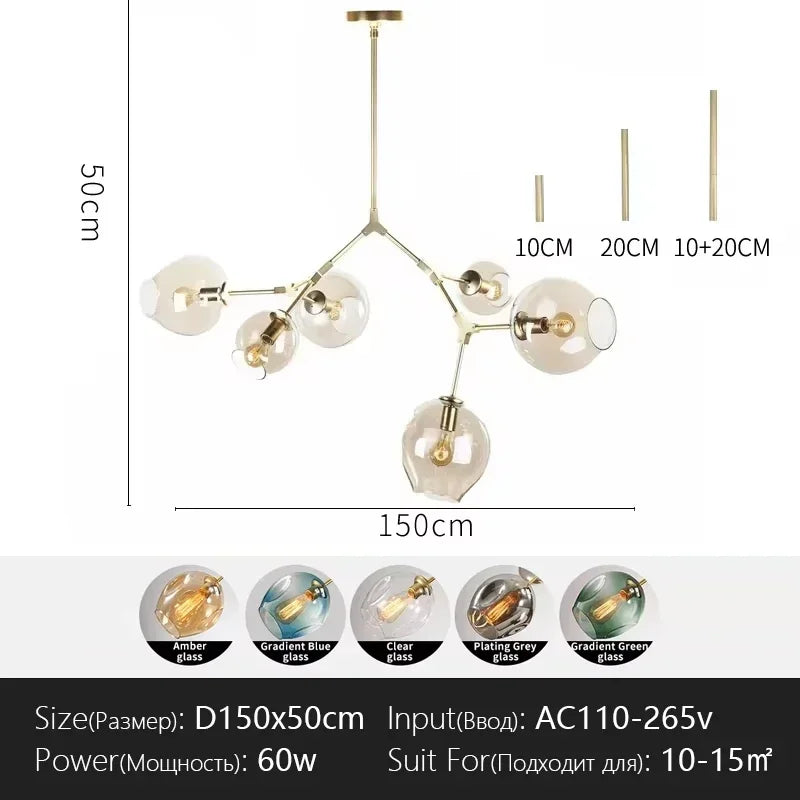 Modern Branch Pendant LED Ceiling Chandelier